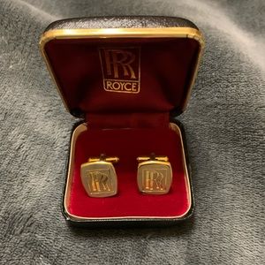 Rolls Royce cuff links. In original box.  Vintage